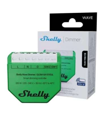 Shelly Wave Dimmer EU LR Smart Dimming Controller Green