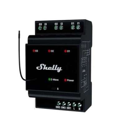 Shelly Qubino Wave Pro 3 3-channel Din Z-wave Bus Relay