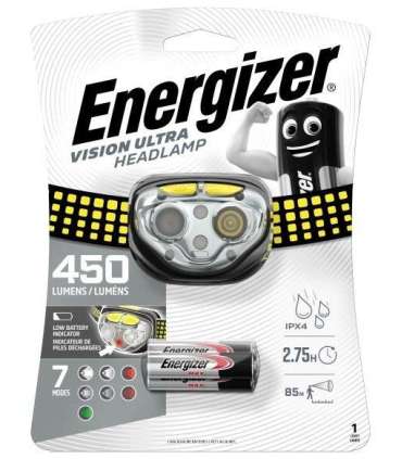 ENERGIZER Headlight Vision Ultra 3AA 450 LM, 3 colours of light