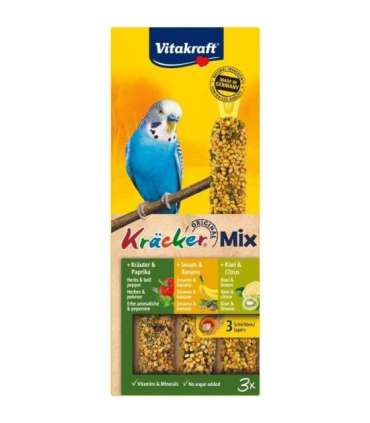 VITAKRAFT Kräcker Mix Banana, kiwi, pepper - treats for budgerigar - 3 pcs.