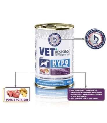 VET RESPONSE Hypoallergenic Pork - wet dog food - 400g