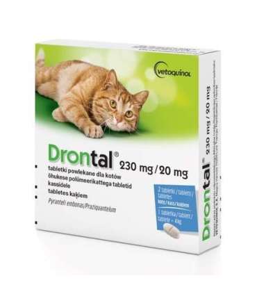 VETOQUINOL Drontal - anti-parasite tablets for cats - 2 pcs.