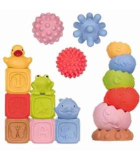 TULLO Sensory blocks – Montessori educational set, 18 pieces