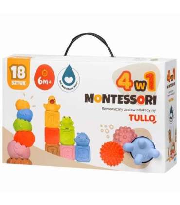 TULLO Sensory blocks – Montessori educational set, 18 pieces