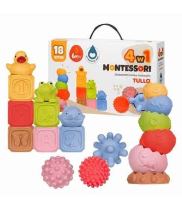 TULLO Sensory blocks – Montessori educational set, 18 pieces