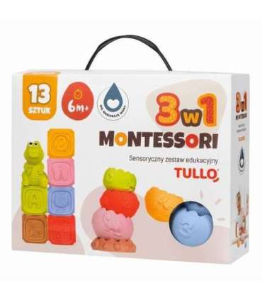 Tullo Sensory blocks – Montessori educational set, 13 pieces