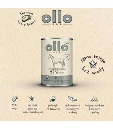 OLLO Pure Horse - wet dog food - 400g