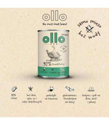 OLLO Umami Goose and turkey - wet dog food - 850g