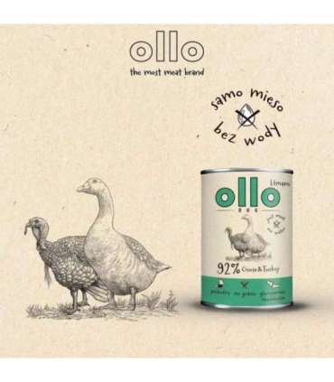 OLLO Umami Goose and turkey - wet dog food - 850g