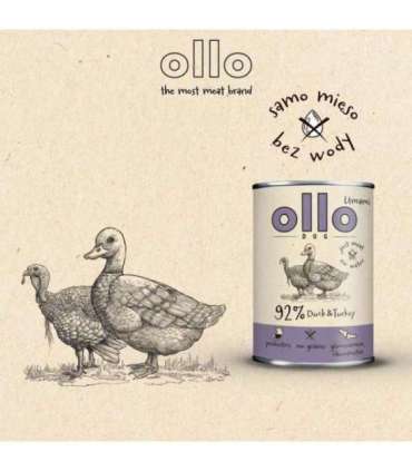 OLLO Umami Duck and turkey - wet dog food - 850g