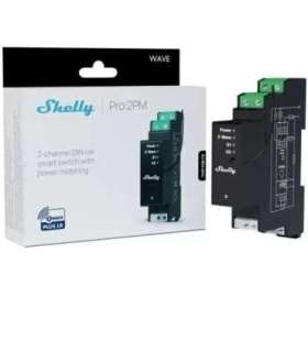 Sterownik dwukanałowy na szynę DIN Z-Wave Shelly Wave Pro 2PM LR