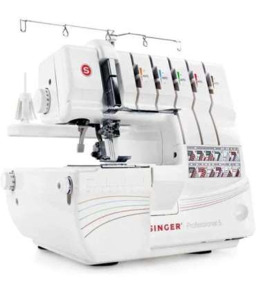 Overlock Singer 14T968 sewing machine, electric current, white
