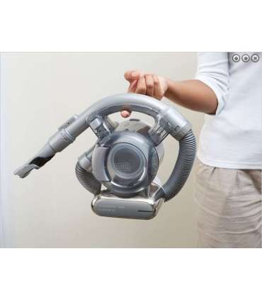 Black & Decker PD1820LF handheld vacuum Black, Chrome Bagless