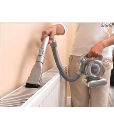 Black & Decker PD1820LF handheld vacuum Black, Chrome Bagless