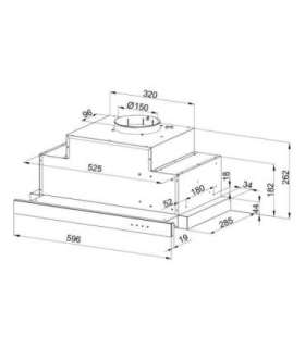 Telescopic hood MAAN Corona Bis 60 635 m3/h, Black