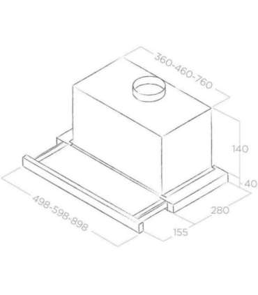 ELICA ELITE 14 LUX WH/A/60 cooker hood - PRF0037990B