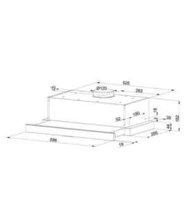 Telescopic hood MAAN Corona G 60 315 m3/h, White