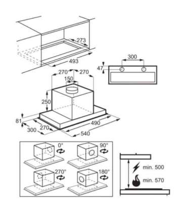 Electrolux LFG716X Built-in Stainless steel 580 m³/h A