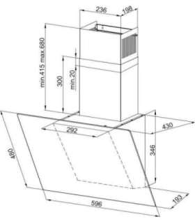 MAAN Rodo 60 Wall-mounted canopy 580 m3/h, Black