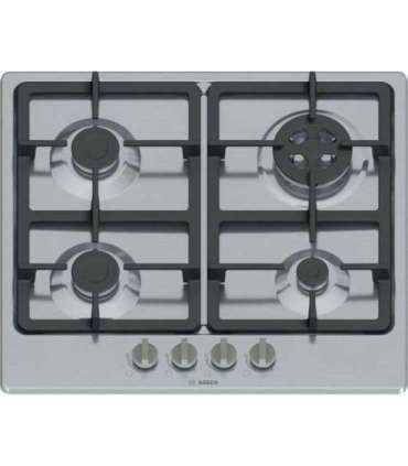 Bosch Serie 4 PGH6B5K90 hob Stainless steel Built-in 60 cm Gas 4 zone(s)