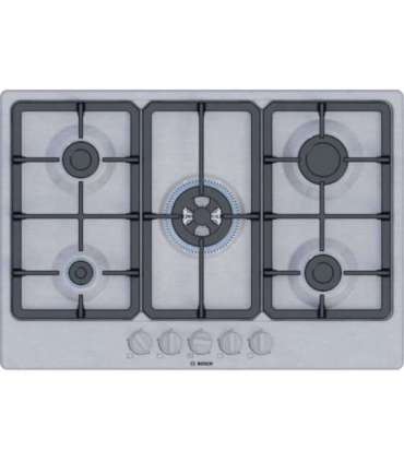 Bosch Serie 4 PGQ7B5K90 hob Stainless steel Built-in 75 cm Gas 5 zone(s)