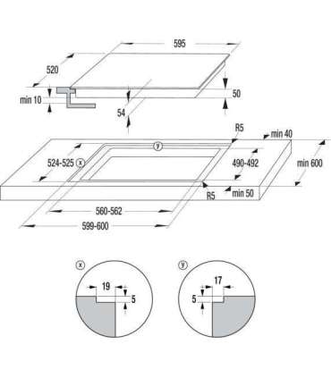 Gorenje GI6432BCWF Black Built-in 60 cm Zone induction hob 4 zone(s)