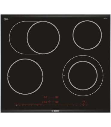 Bosch Serie 8 PKN675DP1D hob Black, Stainless steel Built-in Ceramic 4 zone(s)
