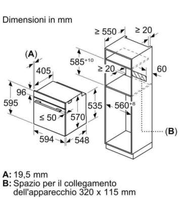 Bosch Serie 4 HBA514BS3 oven 71 L 3400 W Black, Stainless steel