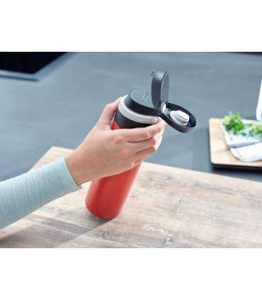 Leifheit 03273 travel mug 600 ml Black, Red Stainless steel