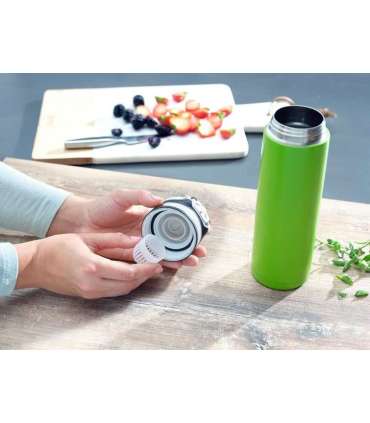 Leifheit 03277 travel mug 600 ml Black, Green Stainless steel