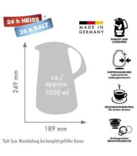 ROTPUNKT Thermos jug, 1.0 l slate grey (anthracite)