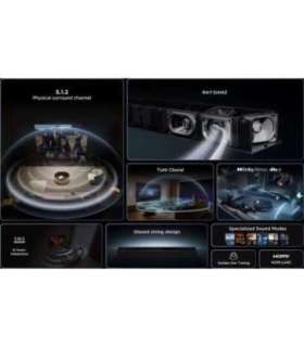 TCL Q Q75H Class 5.1.2 Channel Sound Bar with Dolby Atmos, Ray Danz Technology, and Wireless Subwoofwer