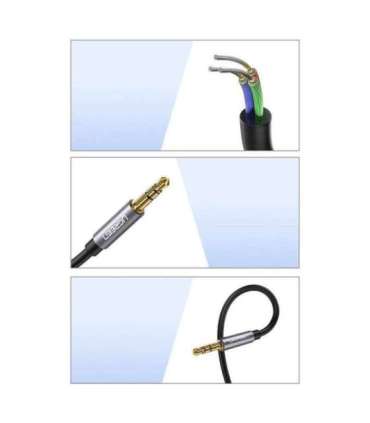 Ugreen extension cable adapter AUX mini jack 3.5 mm 2 m (blue)