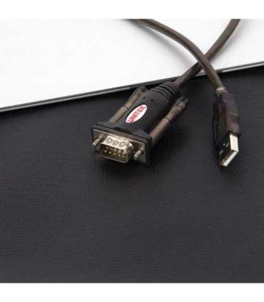 UNITEK Y-105 serial cable Black 1.5 m USB Type-A DB-9