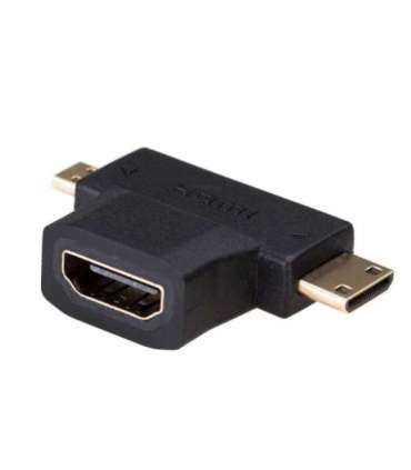 Akyga AK-AD-23 cable gender changer HDMI miniHDMI / microHDMI Black