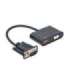 Gembird A-VGA-HDMI-02 video cable adapter 0.15 m HDMI + VGA (D-Sub) VGA (D-Sub) Black