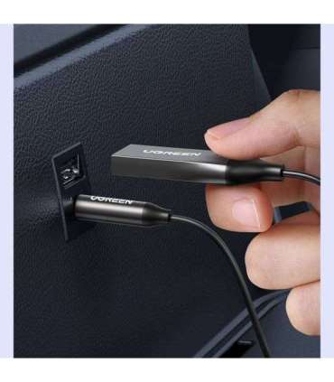 Ugreen CM309 Bluetooth 5.0 Audio Receiver USB Cable Audio Adapter AUX Jack Black