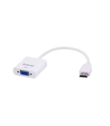 Savio CL-27B video cable adapter 0.1 m HDMI Type A (Standard) VGA (D-Sub) White
