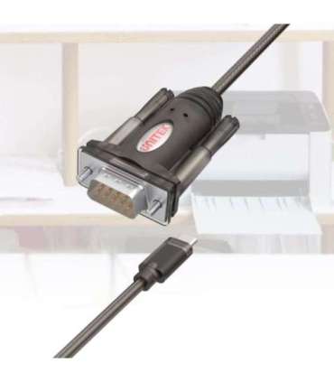 UNITEK Y-1105K serial cable Black 1.5 m DB-9