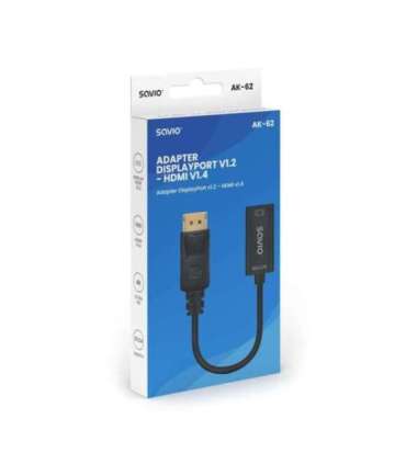 Adapter Savio DisplayPort (M) v1.2 - HDMI A (F) v1.4, 4K, AK-62