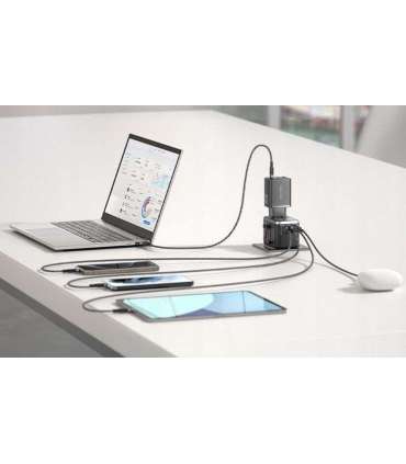 Vention 65W GaN Travel Adapter and Charger 2x USB-A 2x USB-C