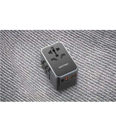 Vention 65W GaN Travel Adapter and Charger 2x USB-A 2x USB-C