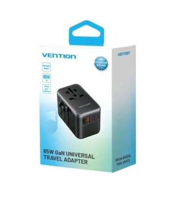 Vention 65W GaN Travel Adapter and Charger 2x USB-A 2x USB-C