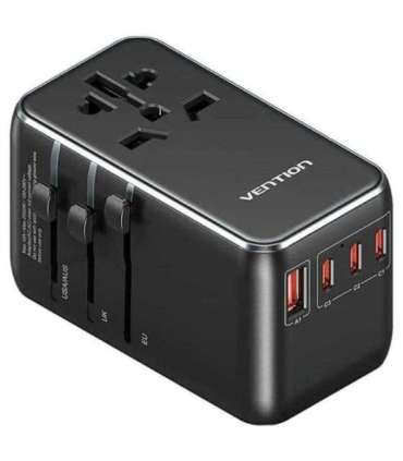 Adapter with Vention 100W charger 1xUSB-A 3xUSB-C