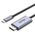 UNITEK V1409A cable gender changer USB-C DisplayPort Black, Grey