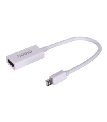 Savio CL-57 video cable adapter 0.2 m Mini DisplayPort HDMI Type A (Standard) White