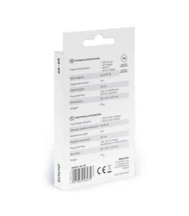 SAVIO AK-69 Adapter USB-C 3.1 Gen 1 (M) - SATA (F) for 2.5" drives