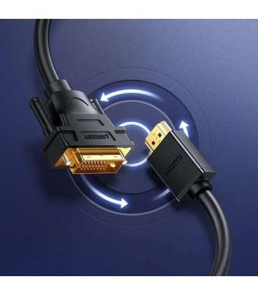 Ugreen HD106 DVI 24+1 pin/HDMI FHD 60Hz 1.5m cable (black)