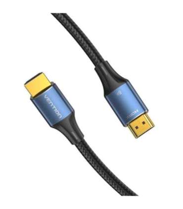 Vention Cotton Braided HDMI-A Male to Male HD Cable 8K 2M Blue Aluminum Alloy Type