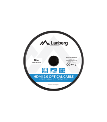 LANBERG HDMI CABLE M/M V2.0 10M OPTICAL AOC BLACK CA-HDMI-20FB-0100-BK